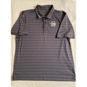 Penn State Shirt Men Chest Size 46” Black Stripe Polo Short Sleeve